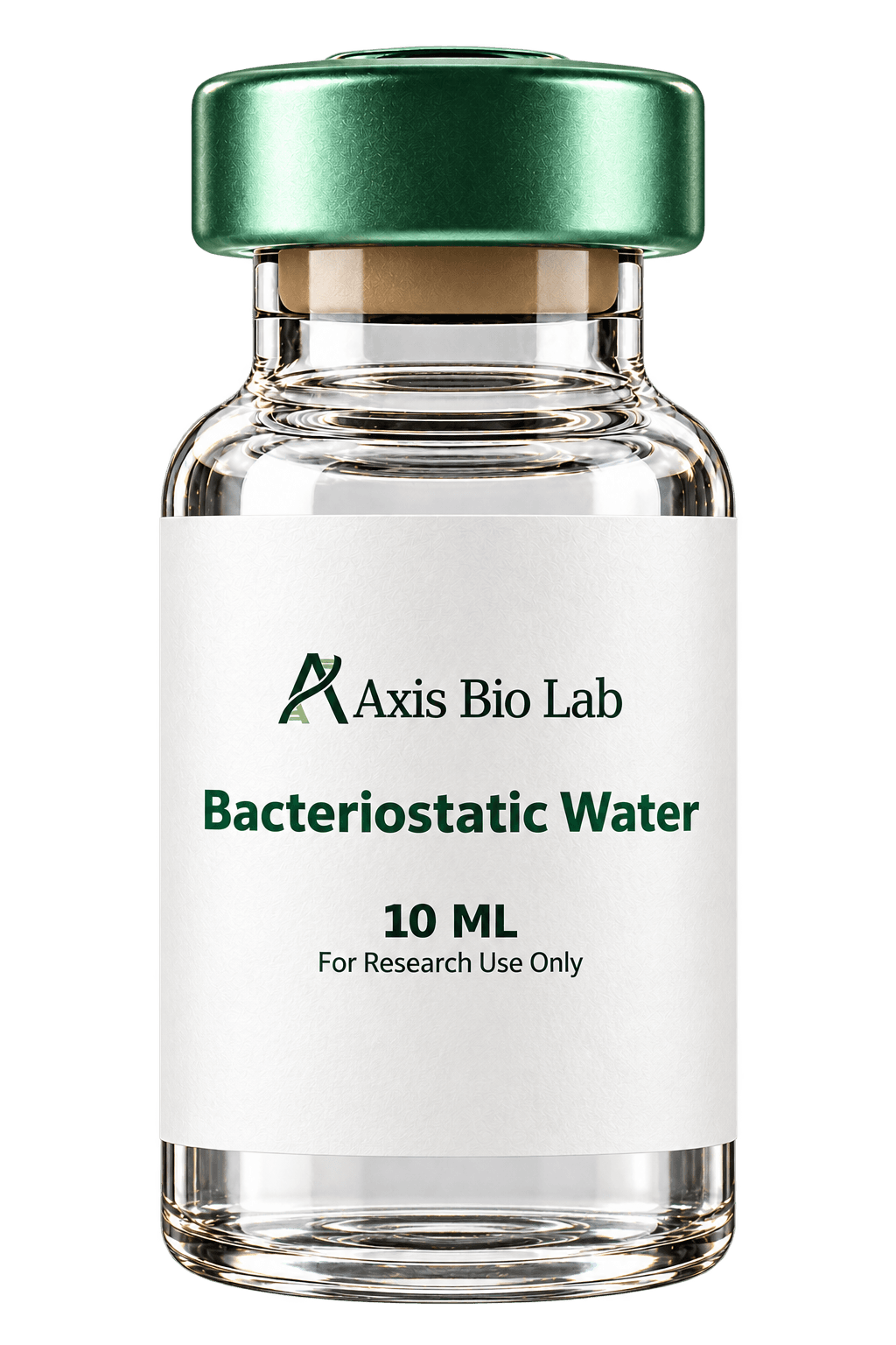 Bacteriostatic Water 10ml Axis Bio Lab vial mockup